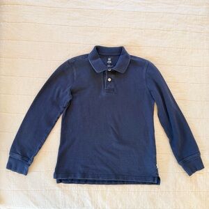 GAP Kids Organic Cotton Uniform Polo Shirt, navy blue